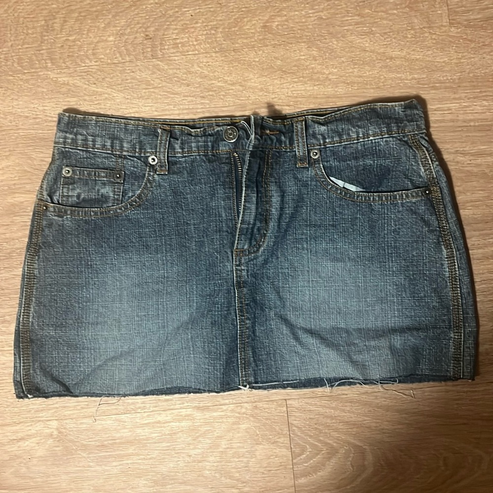 Jean mini skirt